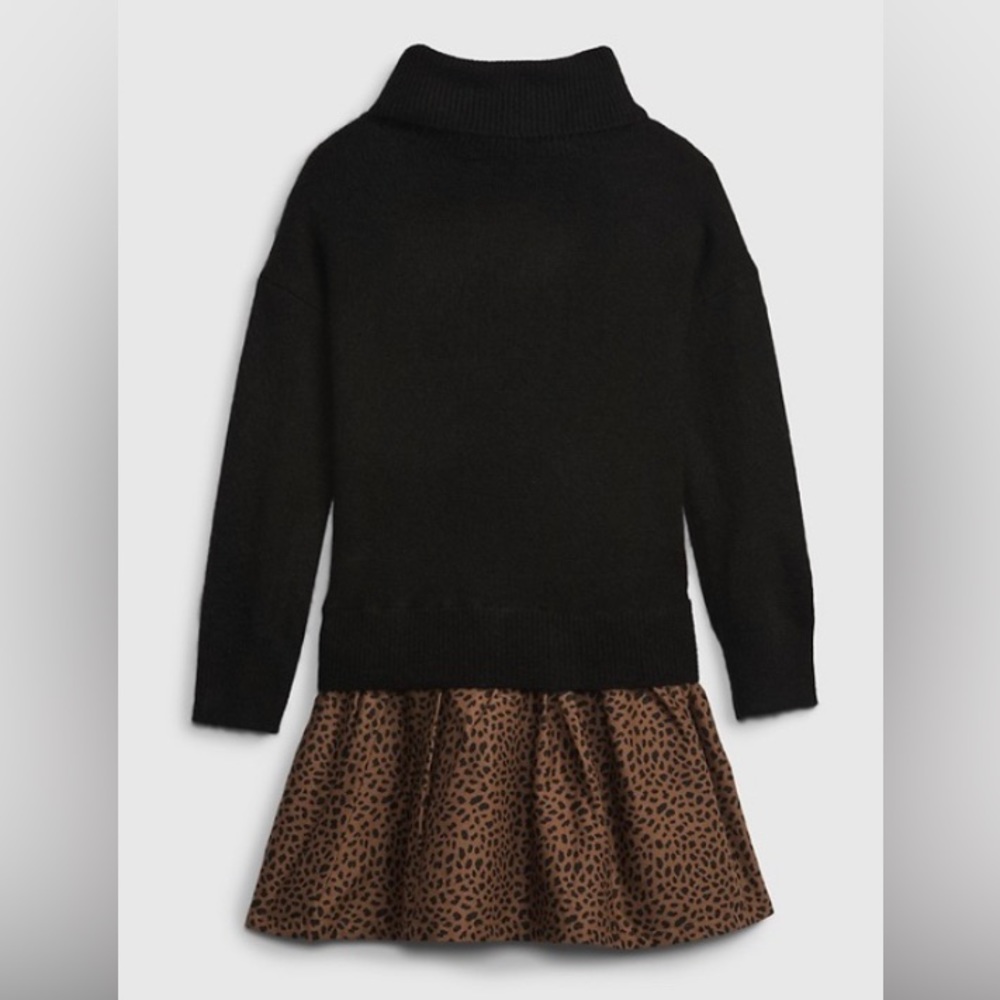 Toddler Gap Leopard Print Turtleneck Dress